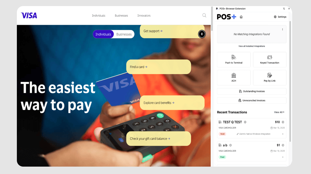 POS+ banner